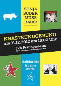 Plakat für Sylvester Kundgebung